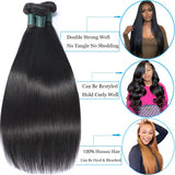 Clearance Hair Weft Bundles Natural Color Brazilian Silky Straight Human Hair 3 Bunches