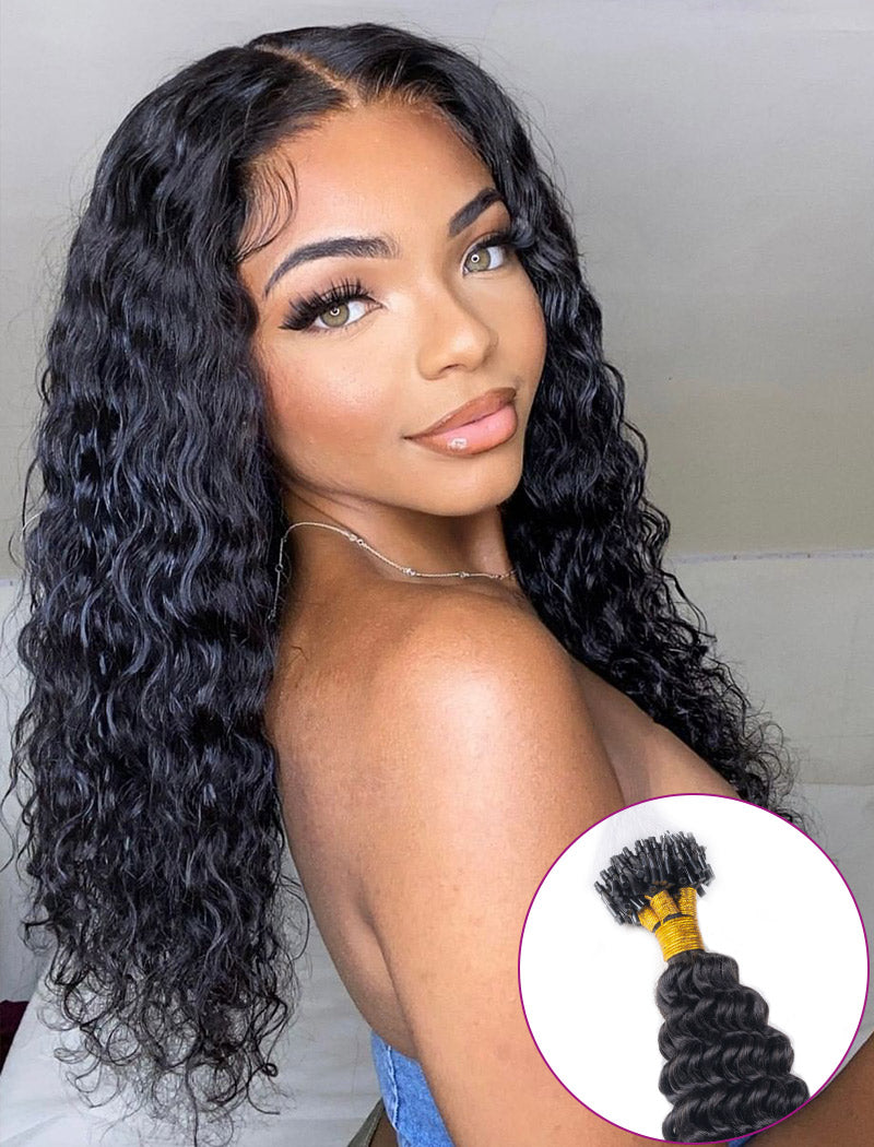 4B 4C Micro Loop Extension Afro Curly Microlinks Human Hair Extensions For  Black Women