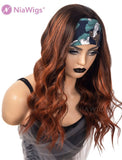 Brenda #Caramel Headband Wig Human Hair Wigs (WITH FREE TRENDY HEADBAND)