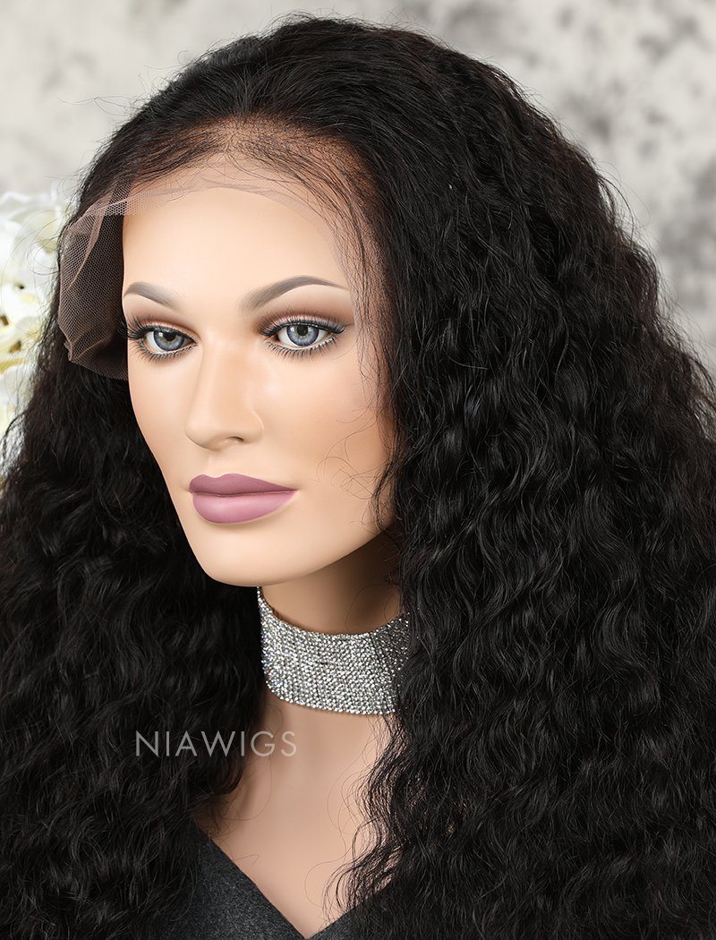 Afro Kinky Curly Human Hair Lace Front Wigs With Baby Hair – NiaWigs