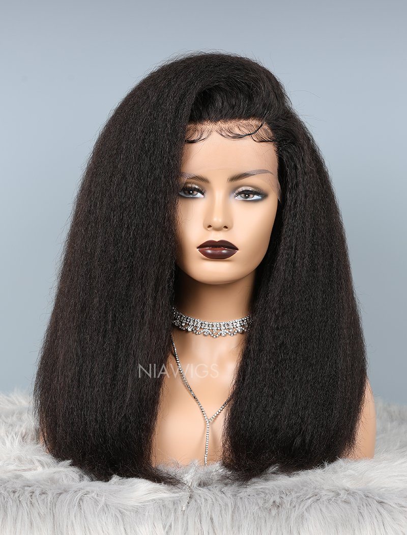 Afro Kinky Curly Human Hair Lace Front Wigs With Baby Hair – NiaWigs